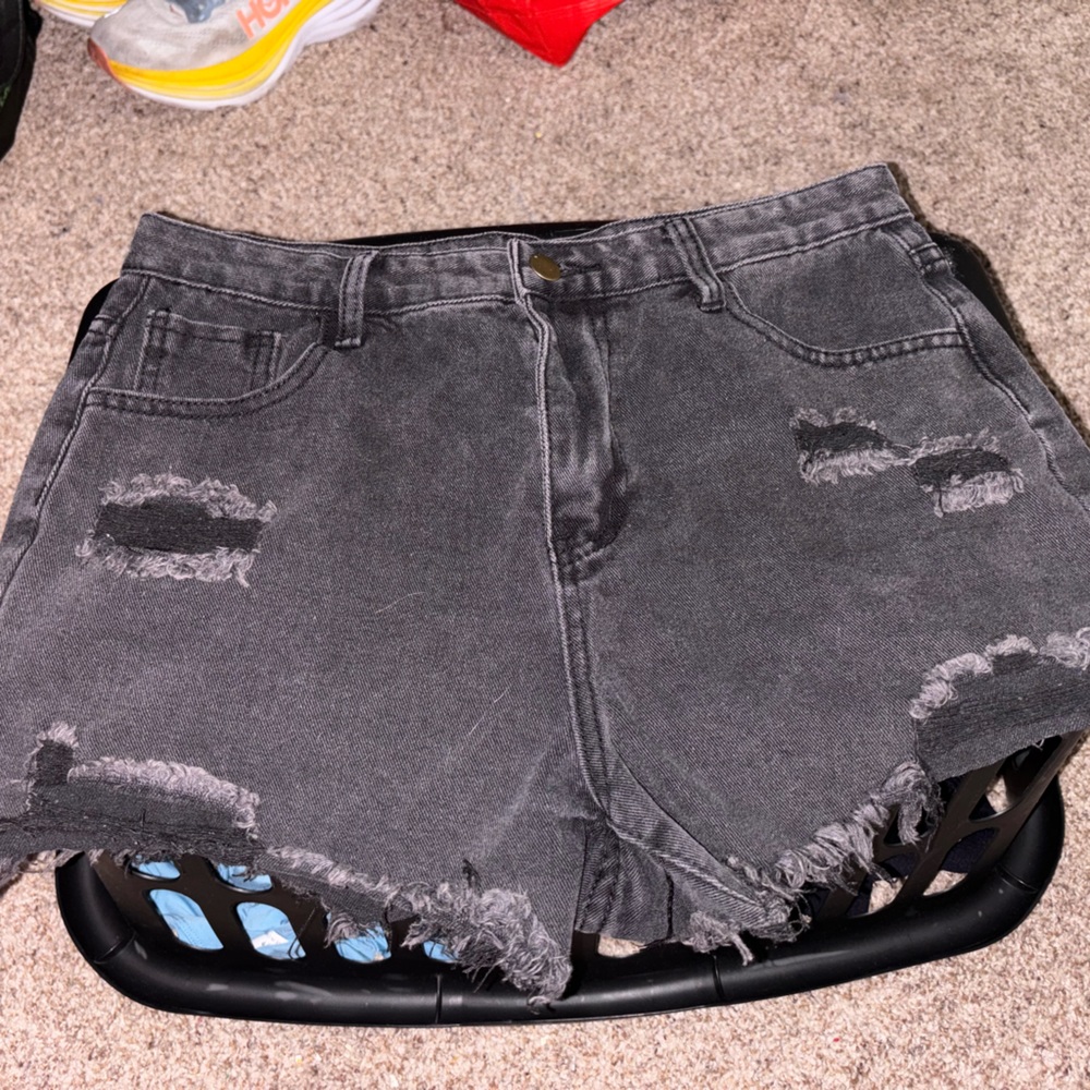 Black Jean Shorts